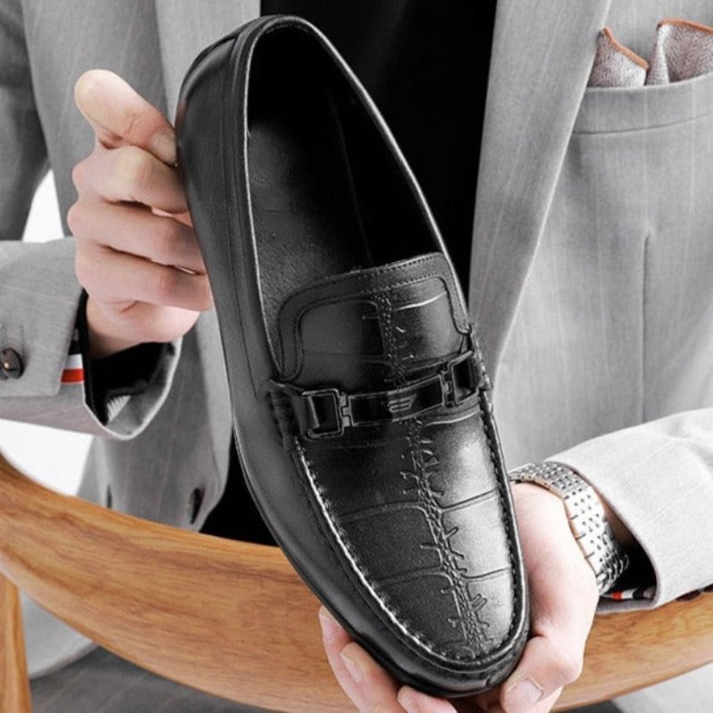 Loafers Heren Luxe Exotische Waterdichte Instaploafers - Zwart