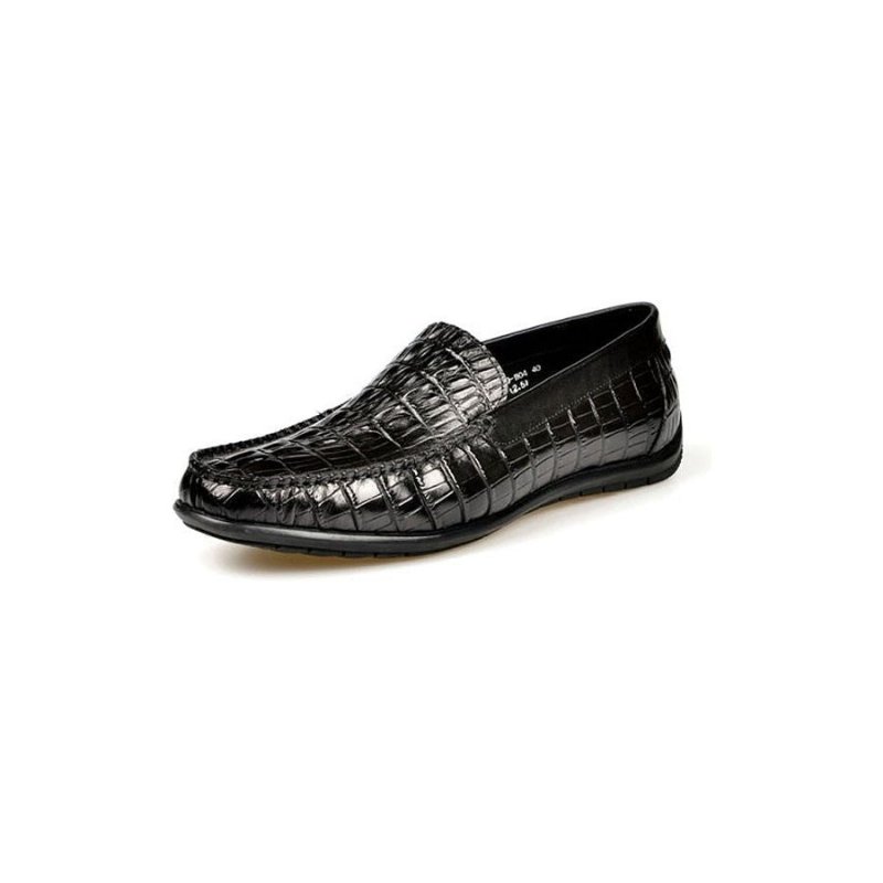 Loafers Heren Luxe Krokodillenleer Dagelijkse Zakelijke Instaploafers - Zwart