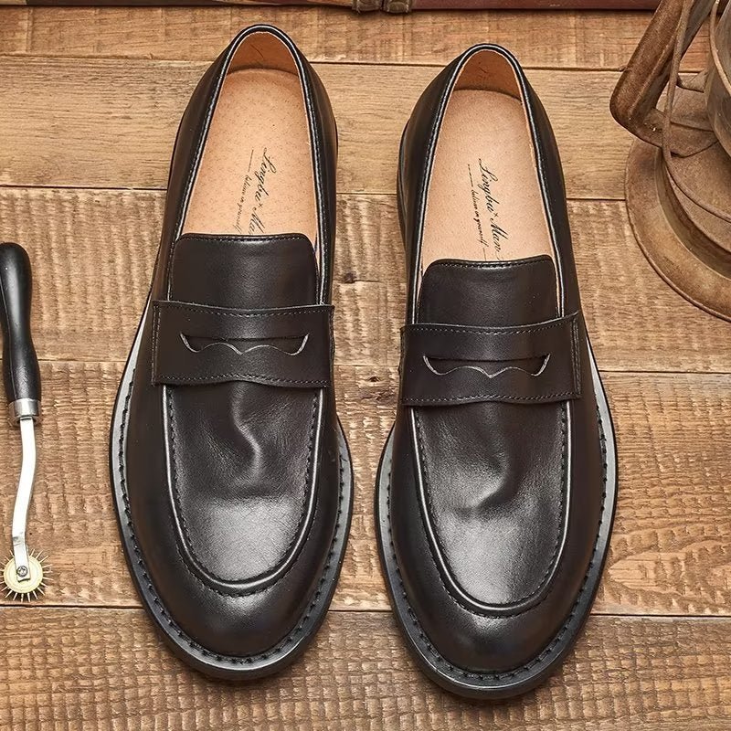 Loafers Heren Modieuze Slip-on Penny-loafers - Zwart