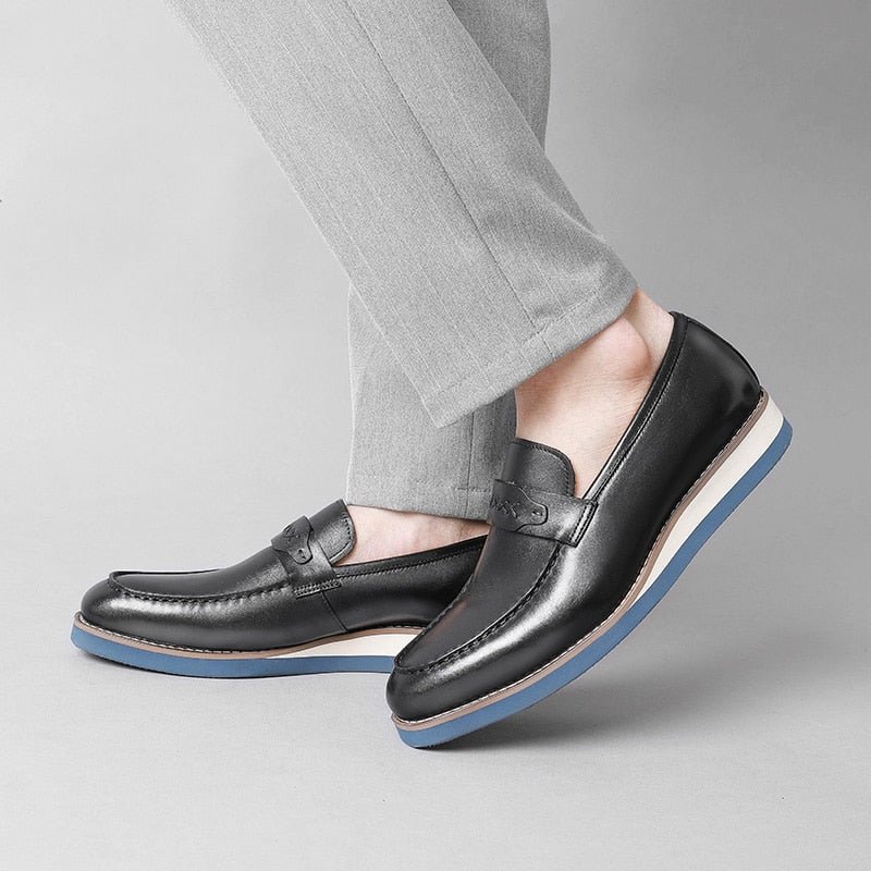 Loafers Heren Onderscheidend Leren Exotische Zakelijke Instappers Bruiloften - Zwart