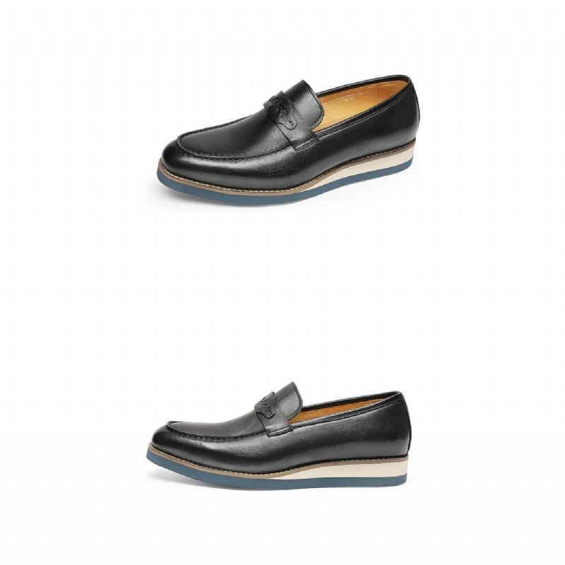 Loafers Heren Onderscheidend Leren Exotische Zakelijke Instappers Bruiloften - Zwart