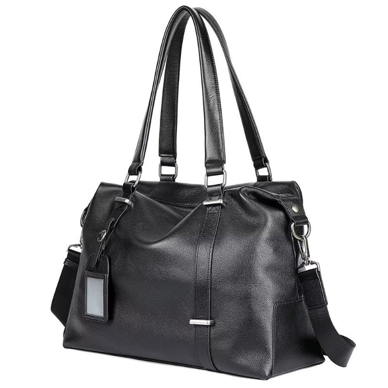Schoudertassen Heren Elegante Leren Handtas - Zwart
