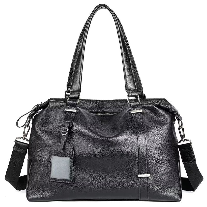 Schoudertassen Heren Elegante Leren Handtas - Zwart