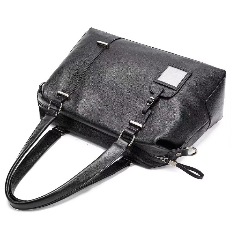 Schoudertassen Heren Elegante Leren Handtas - Zwart