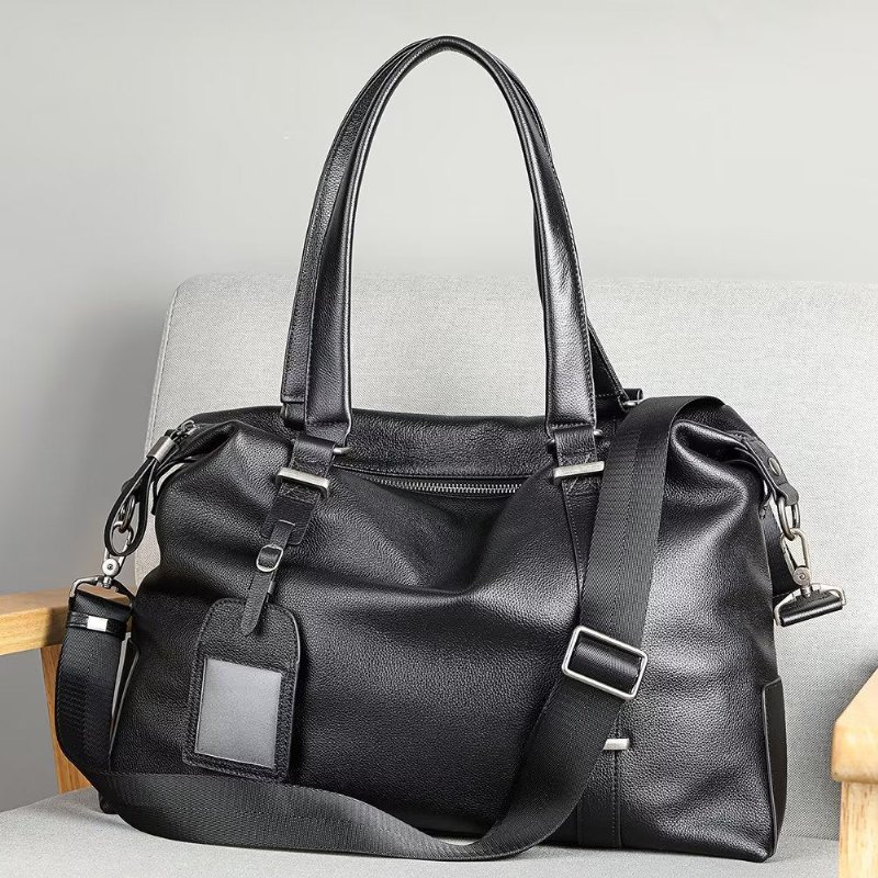 Schoudertassen Heren Elegante Leren Handtas - Zwart