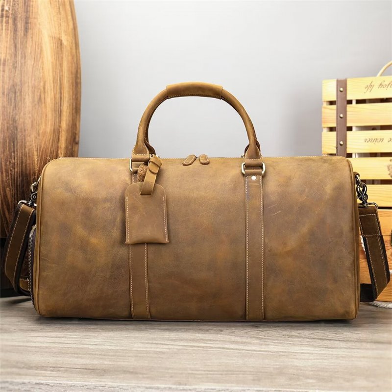 Schoudertassen Heren Luxe Leathercraft Casual Draagtas - Zwart