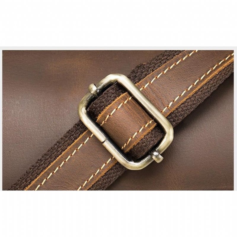 Schoudertassen Heren Stijlvolle Crossbody-koerierstas Met Ritssluiting - Koffie